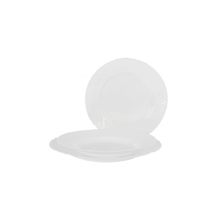 VAJILLA 12 PIEZAS REDONDA BLANCO OPAL EVERETT