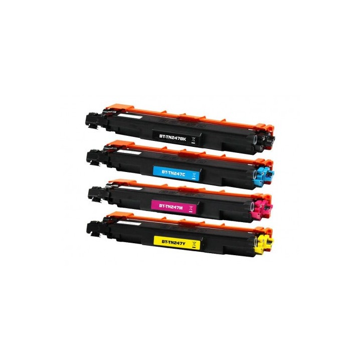 PACK 4 TONER COMPATIBLES BROTHER TN243/247 BCMY 3000 COPIAS