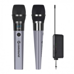 PACK 2 MICROFONOS INALÁMBRICOS UHF CON RECEPTOR Y BATERÍA COOLSOUND