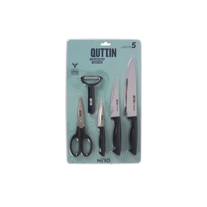 SET 5 PIEZAS DE UTENSILIOS DE COCINA NERO QUTTIN