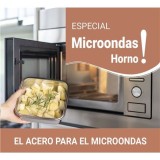 TUPPER RECTANGULAR ACERO INOXIDABLE 2.6 LITRO APTO MICROONDAS QUTTIN