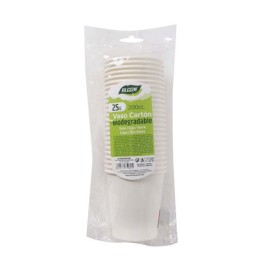 SET 25 VASO BLANCO CARTON 200CC ALGON