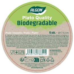 SET 15 PLATOS BIODEGRADABLES 17,5CM ALGON