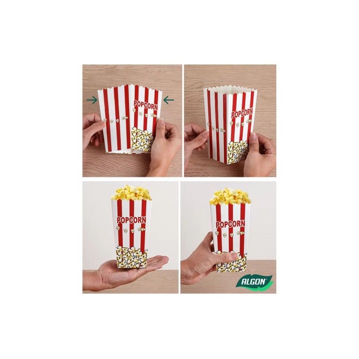 SET 6 CUBO PALOMITA CARTON 19.7 X 9.2 ALGON