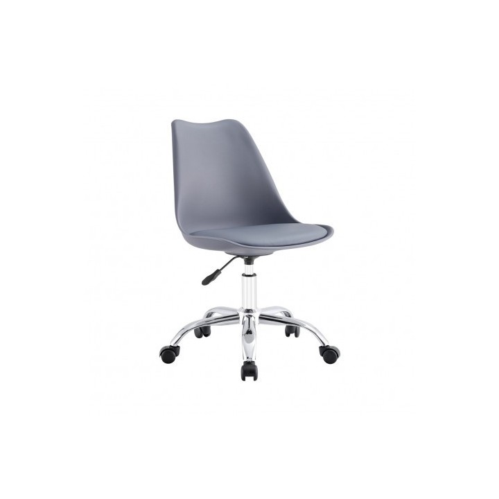 SILLA DE ESCRITORIO CON RUEDAS 97X47X58CM GRIS