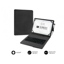 TECLADO CON FUNDA UNIVERSAL PARA TABLETS HASTA 11" NEGRO SUBBLIM