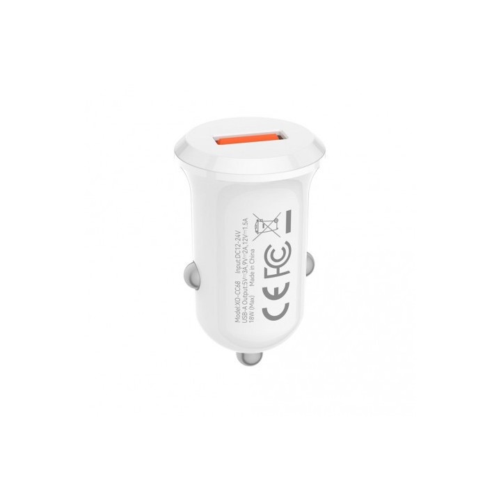 CARGADOR DE MECHERO 18W CC68 BLANCO XO