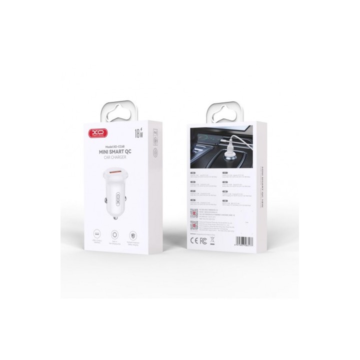 CARGADOR DE MECHERO 18W CC68 BLANCO XO