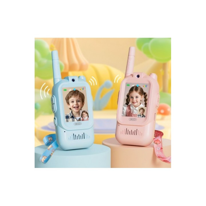 PACK 2 WALKIES TALKIES INFANTILES CON CAMARA AZUL/ROSA DJJ02 XO