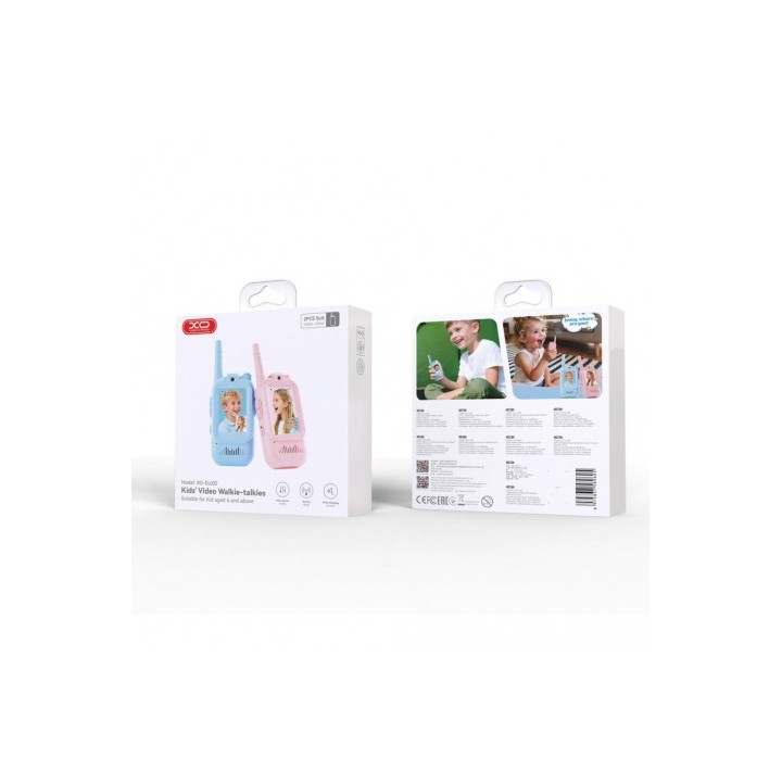 PACK 2 WALKIES TALKIES INFANTILES CON CAMARA AZUL/ROSA DJJ02 XO