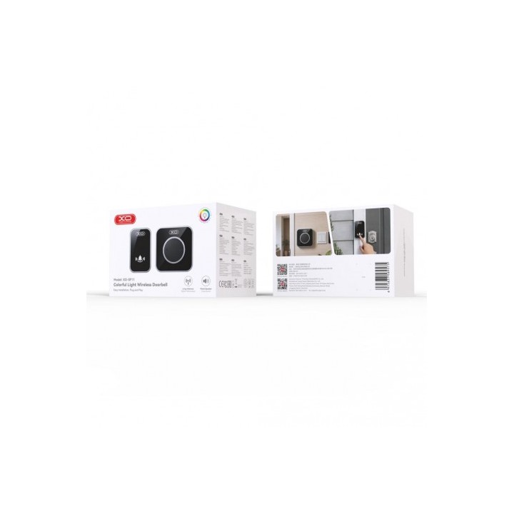 TIMBRE INALAMBRICO CON LEDS SF11 NEGRO XO