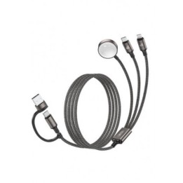 CABLE USB-A/C 3 EN 1 2X USB-C Y CARGADOR MAGNETICO PARA SMARTWATCH CX040 XO
