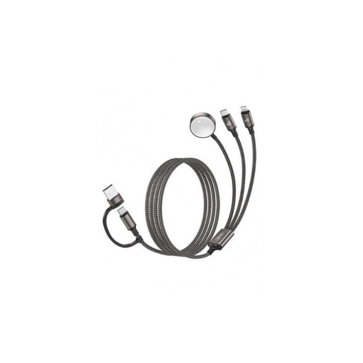 CABLE USB-A/C 3 EN 1 2X USB-C Y CARGADOR MAGNETICO PARA SMARTWATCH CX040 XO