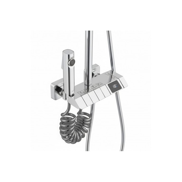 COLUMNA DE DUCHA SEL. BOTON DISPLAY CROMADA FONTASTOCK