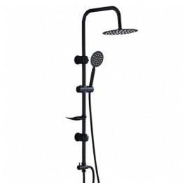 COLUMNA DE DUCHA VERTICAL SIN GRIFO NEGRA FONTASTOCK