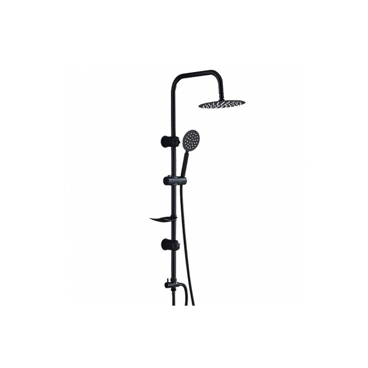 COLUMNA DE DUCHA VERTICAL SIN GRIFO NEGRA FONTASTOCK