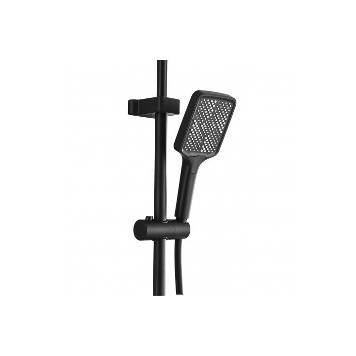 COLUMNA DE DUCHA COMPLETA SEL. BOTON DISPLAY NEGRA FONTASTOCK