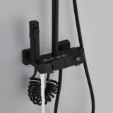 COLUMNA DE DUCHA COMPLETA SEL. BOTON DISPLAY NEGRA FONTASTOCK