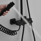 COLUMNA DE DUCHA COMPLETA SEL. BOTON DISPLAY NEGRA FONTASTOCK
