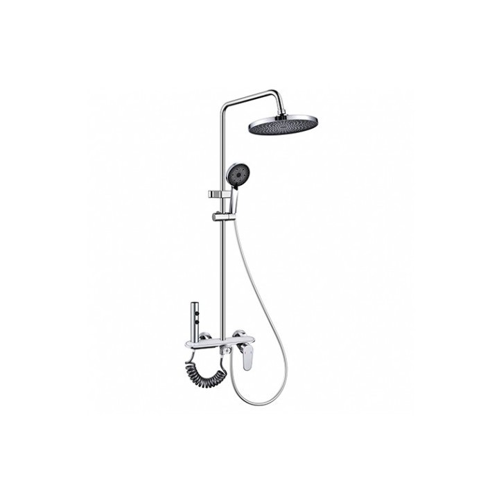 CONJUNTO DE DUCHA CON BARRA Y MONOMANDO CROMADO FONTASTOCK