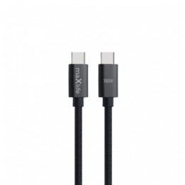 CABLE TRENZADO TIPO C A TIPO C 100W 2M NEGRO MAXLIFE