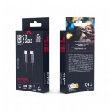 CABLE TRENZADO TIPO C A TIPO C 100W 2M NEGRO MAXLIFE
