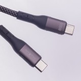 CABLE NYLON TIPO C A TIPO C MAGNETICO 100W 1M NEGRO MAXLIFE
