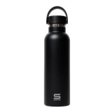 BOTELLA TERMO 600ML ACERO INOXIDABLE BASE SILICONA NEGRO SAFTA
