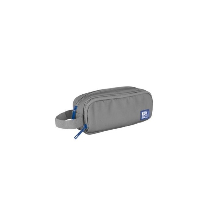 ESTUCHE 3 CREMALLERAS CON ASA LATERAL GRIS OXFORD