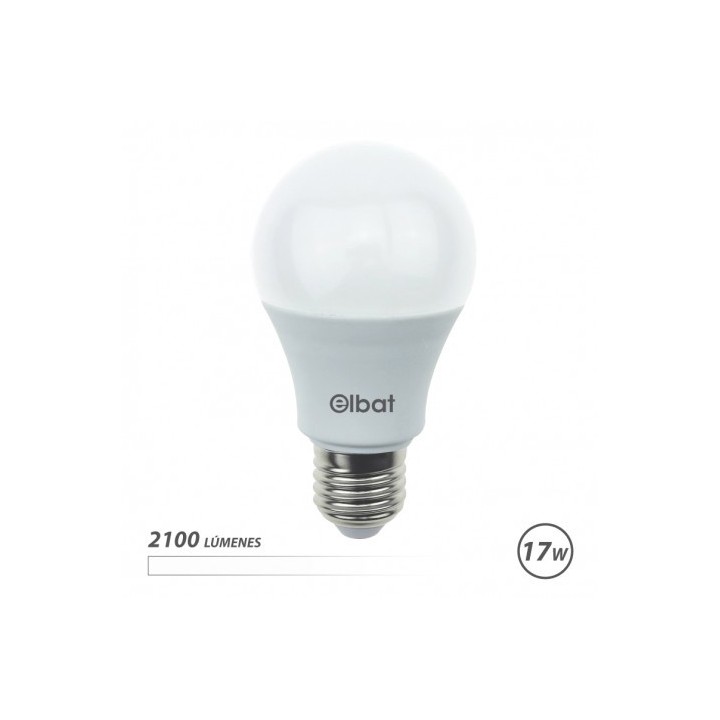 BOMBILLA LED A65 | 17W | 2100LM | E27 | LUZ BLANCA | ELBAT