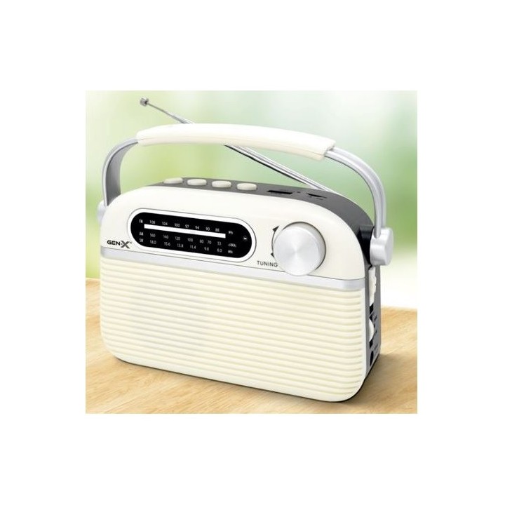 RADIO CLASICA RECARGABLE CON BLUETOOTH 4408 GEN-X