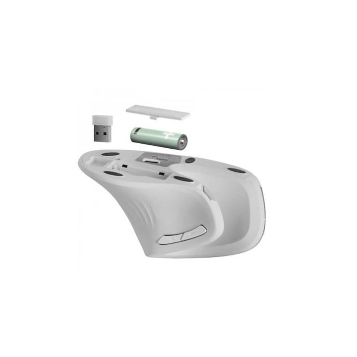 RATON GAMING ERGONOMICO INALAMBRICO MMW-ERGOPROW 3200DPI BLANCO MARS GAMING
