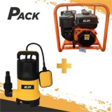 PACK MOTOBOMBA GASOLINA 7HP + BOMBA DE AGUA 400W BLIM
