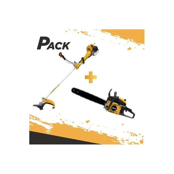 PACK MOTOSIERRA GASOLINA 63.3CC 50CM + DESBROZADORA GASOLINA 65CC BLIM
