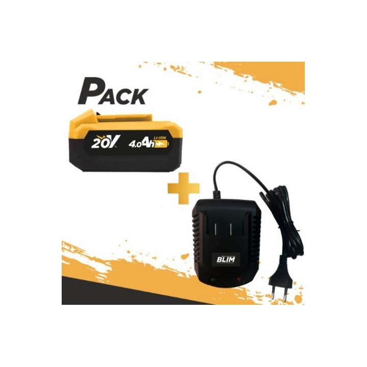 BATERIA 20V 4AH BLIM + CARGADOR DE BATERÍA RÁPIDO 20V BLIM