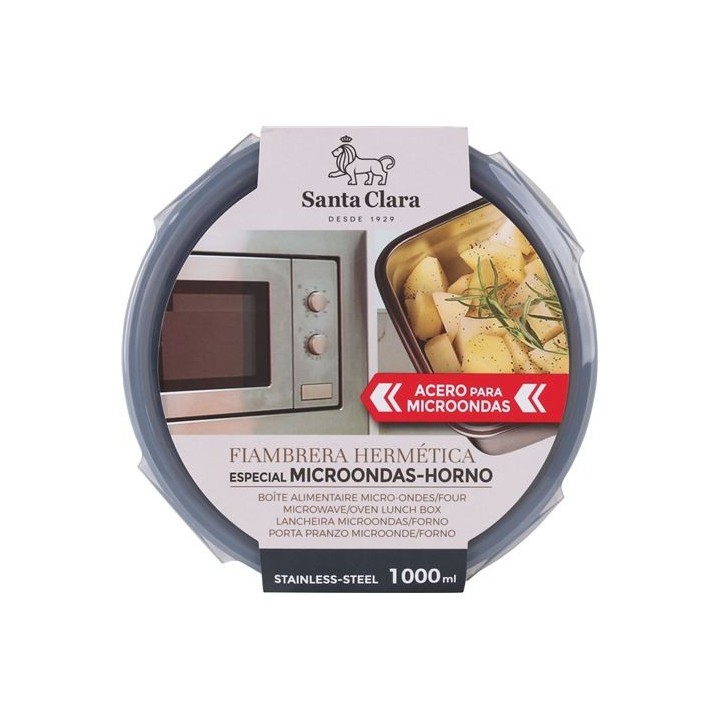 FIAMBRERA ACERO 1L APTA PARA MICROONDAS Y HORNO STA CLARA