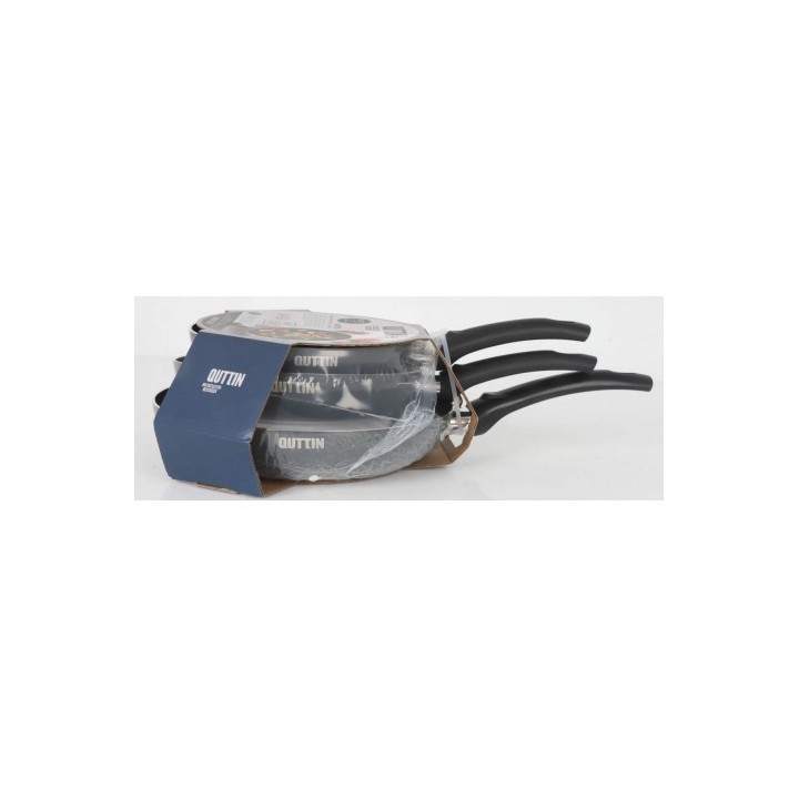PACK 3 SARTENES ALUMINIO INDUCCION BASIK QUTTIN