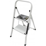 ESCALERA DOMESTICA ACERO 2 PELDAÑOS MADER