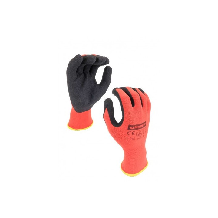 GUANTES DE PROTECCION NYLON + SPANDEX + NITRILO L MADER
