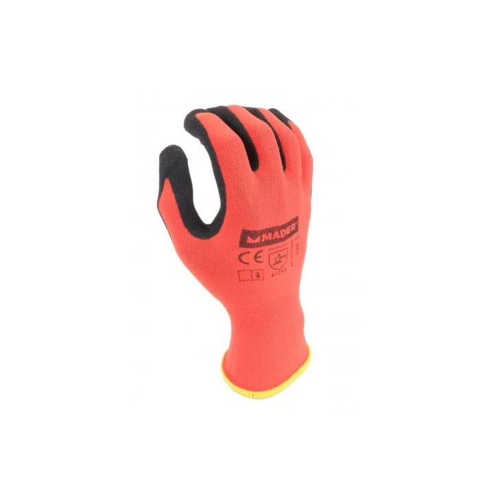 GUANTES DE PROTECCION NYLON + SPANDEX + NITRILO L MADER