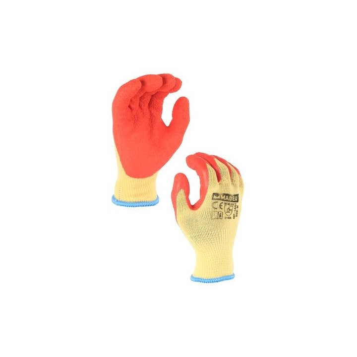 GUANTES DE PROTECCION ALGODON + LATEX TALLA L MADER