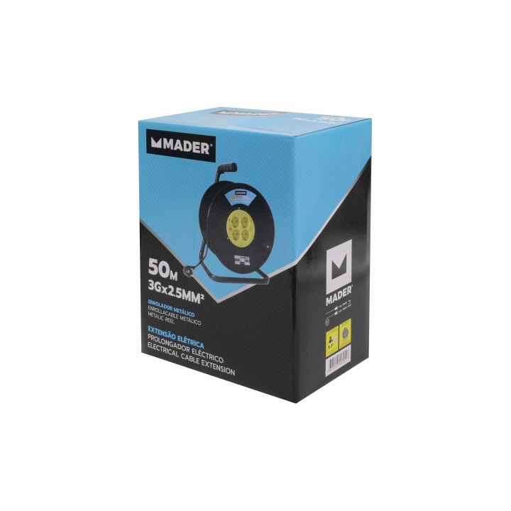 ENROLLADOR DE CABLE METALICO 50M 3X2.5MM