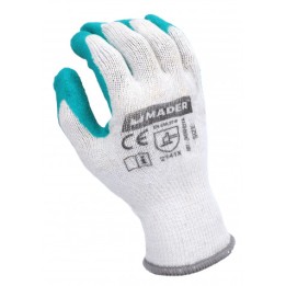 GUANTES DE PROTECCION POLIESTES + LATEX TALLA L MADER