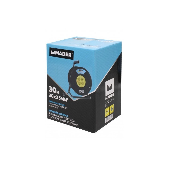 ENROLLADOR DE CABLE METALICO 30M 3X2.5MM