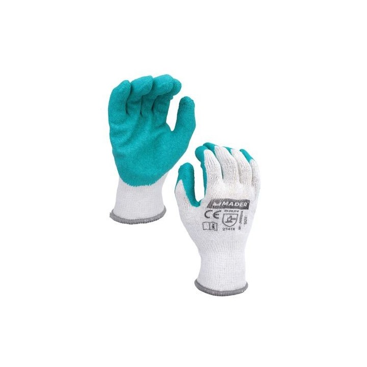 GUANTES DE PROTECCION POLIESTES + LATEX TALLA XL MADER