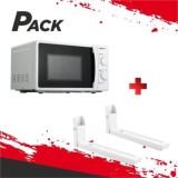 MICROONDAS 20L 700W CON GRILL Y DESCONGELACION + SOPORTE PARA MICROONDAS