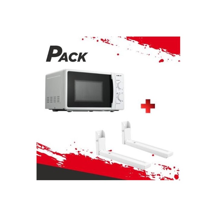 MICROONDAS 20L 700W CON GRILL Y DESCONGELACION + SOPORTE PARA MICROONDAS