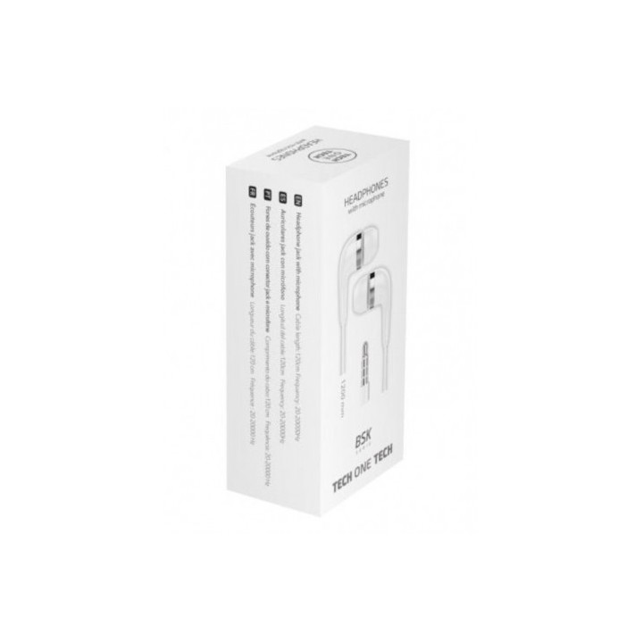 AURICULARES INTRAUDITIVOS CON MICROFONO 3.5 BLANCOS TECH ONE