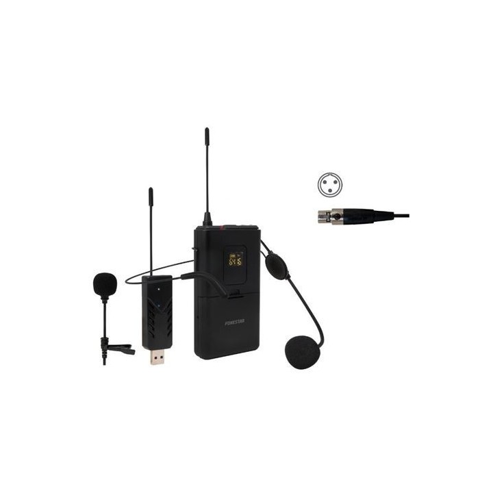 MICROFONO DE CABEZA Y SOLAPA UHF FONESTAR