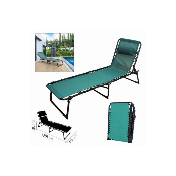 TUMBONA ESMERALDA + ALMOHADA 188 X 55 X 30CM